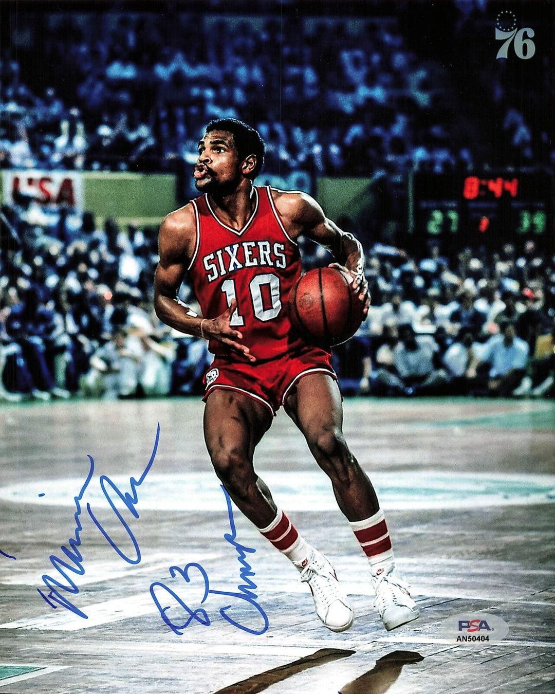 Maurice Cheeks signed 8x10 photo PSA/DNA Philadelphia 76ers Autographed Image 1