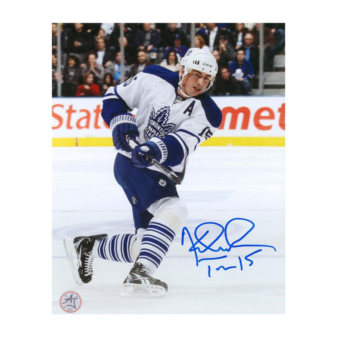 Tomas Kaberle Autographed Toronto Maple Leafs Slapshot 8x10 Photo Image 1