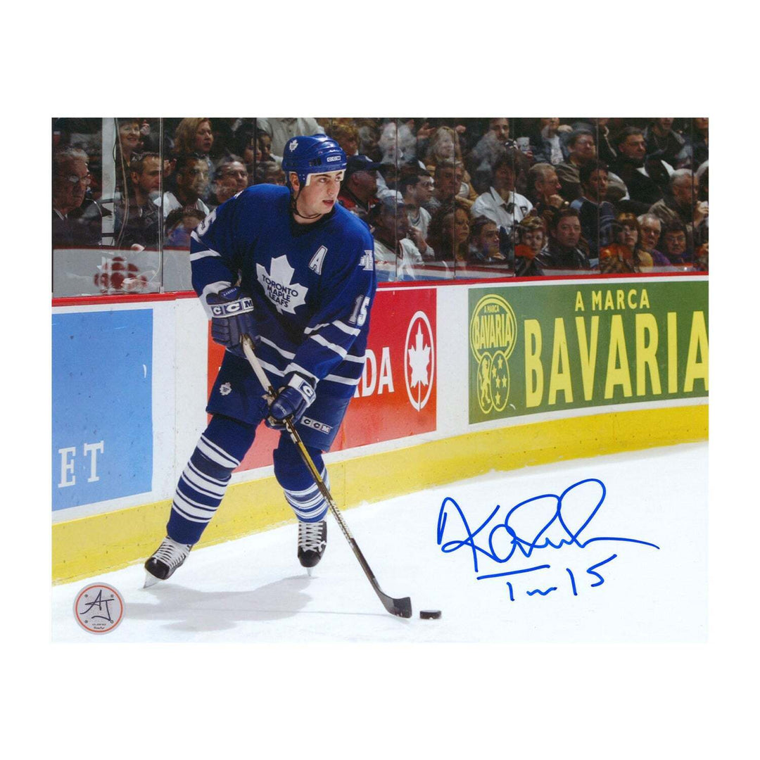 Tomas Kaberle Autographed Toronto Maple Leafs Game Action 8x10 Photo Image 1