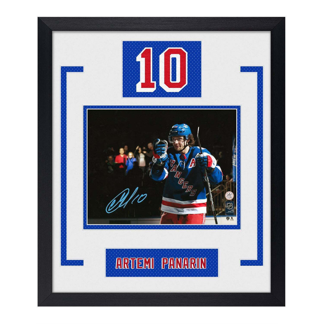 Artemi Panarin Signed New York Rangers Authentic Number 23x27 Frame Image 1