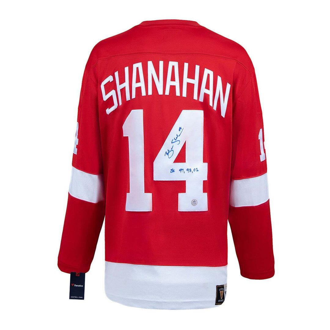 Brendan Shanahan Signed Detroit Red Wings Stanley Cup Throwback Fanatics Jersey Image 1