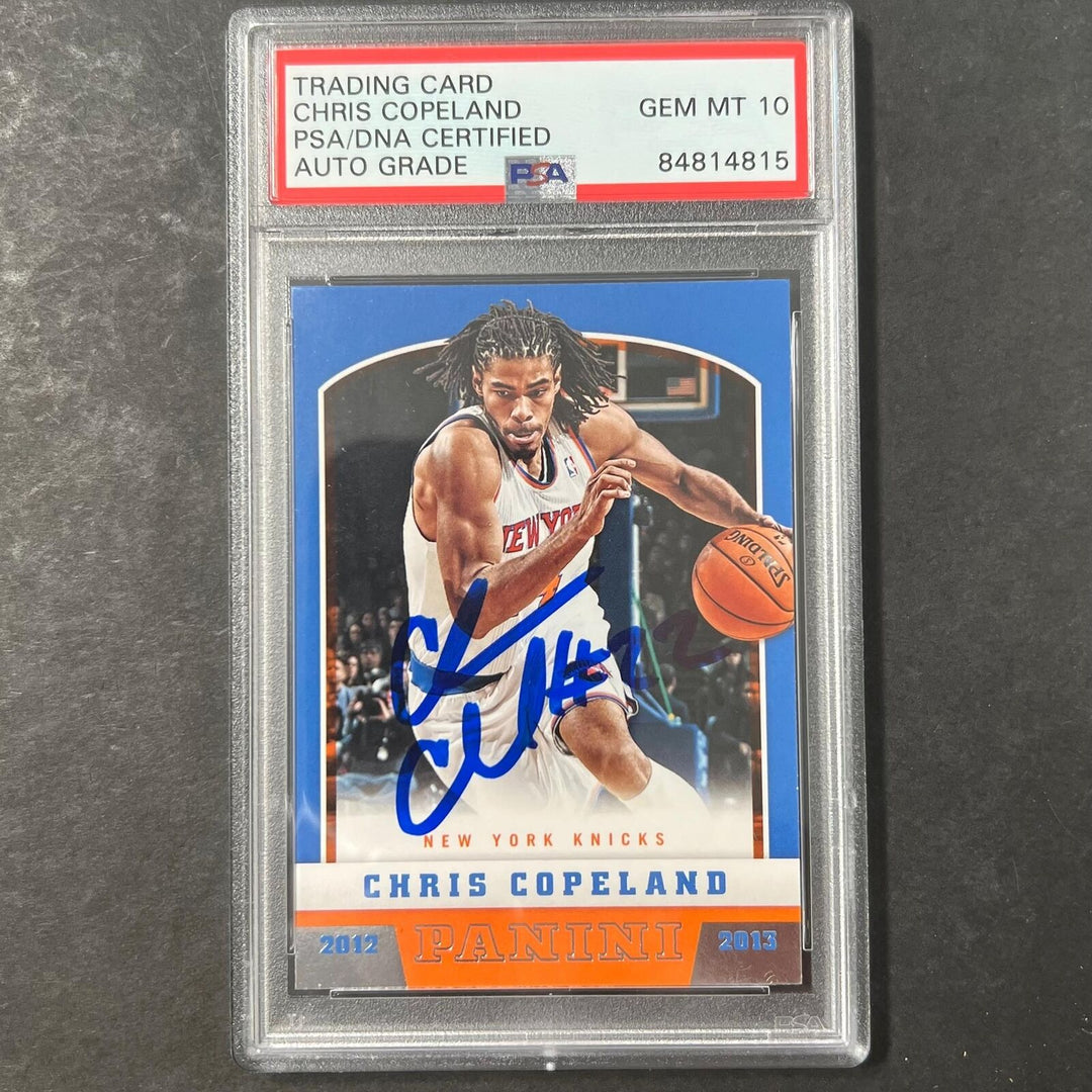 2012-13 NBA Hoops #232 Chris Copeland Signed Card AUTO 10 PSA Slabbed Knicks Image 1