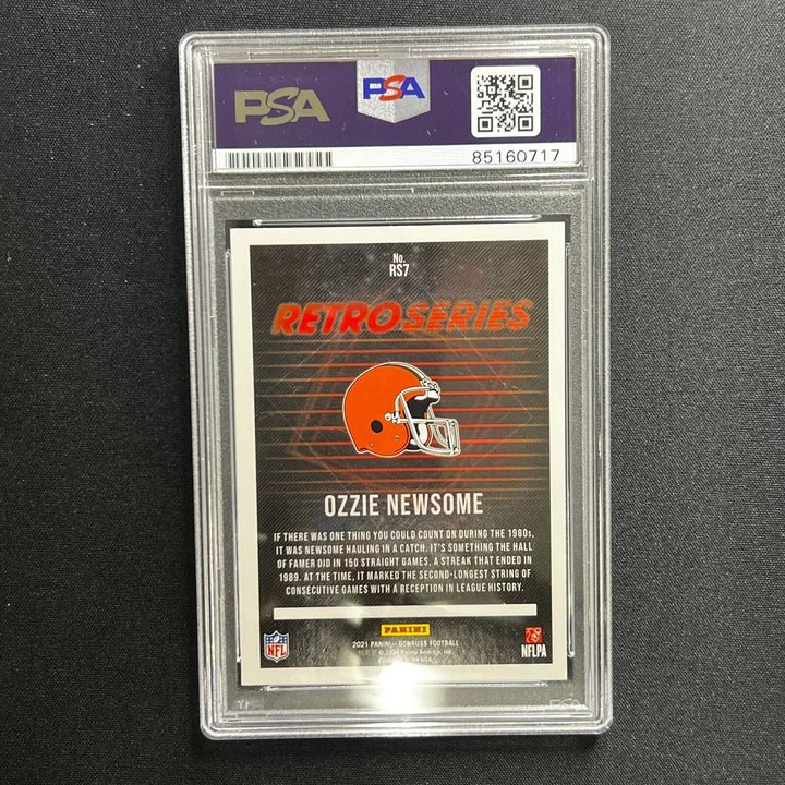 2021 Panini #RS7 Ozzie Newsome Signed Card AUTO 10 PSA slabbed Browns Image 2