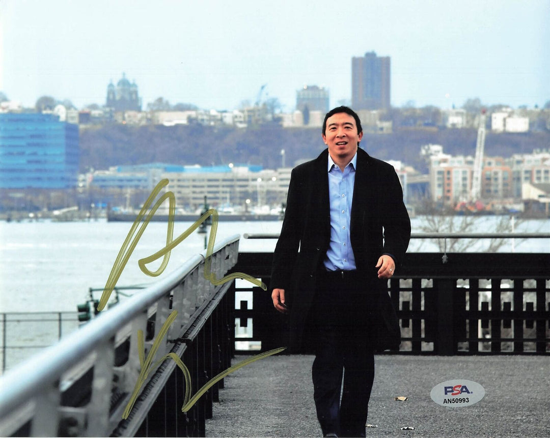 ANDREW YANG Signed 8x10 photo PSA/DNA Autographed Image 1