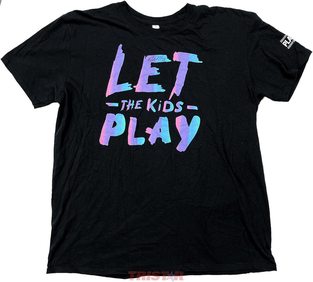 Carlos Correa Signed Autographed Game Used Let The Kids Play T-Shirt PSA Image 1