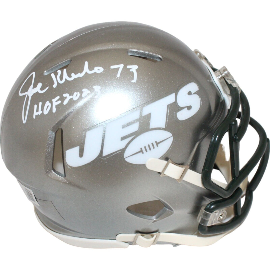 Joe Klecko Autographed/Signed New York Jets Flash Mini Helmet Beckett 43029 Image 1