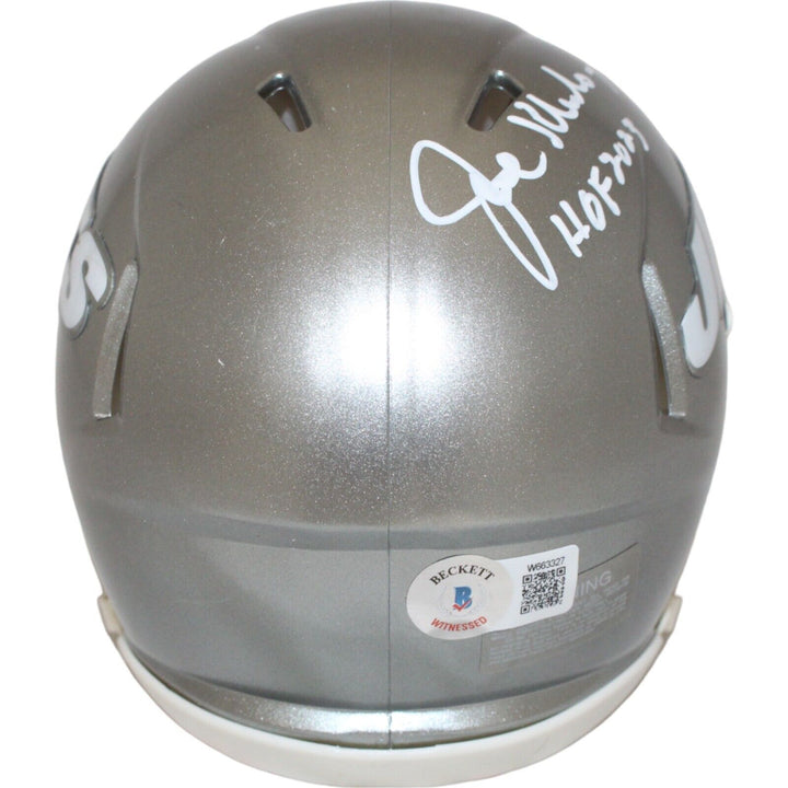 Joe Klecko Autographed/Signed New York Jets Flash Mini Helmet Beckett 43029 Image 3
