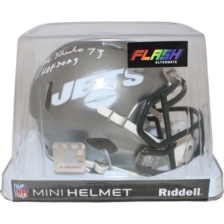 Joe Klecko Autographed/Signed New York Jets Flash Mini Helmet Beckett 43029 Image 5