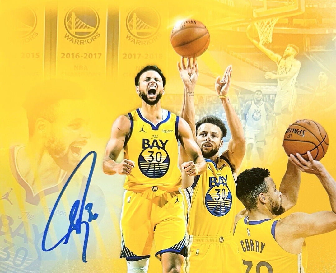 Stephen Curry Signed 8x10 Framed Photo Collage 62 Point Game Auto Warriors JSA Image 6