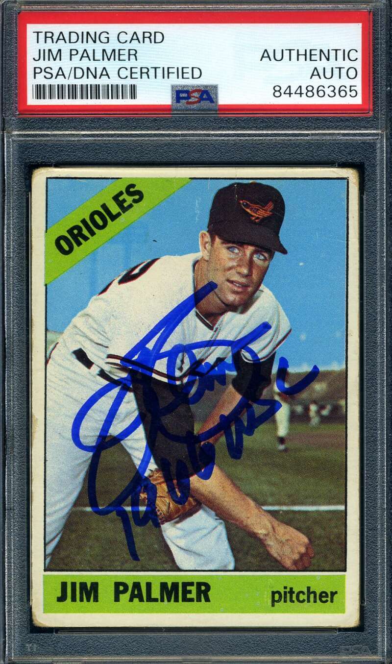 Jim Palmer PSA DNA Signed 1966 Topps Rookie Autographed Image 1