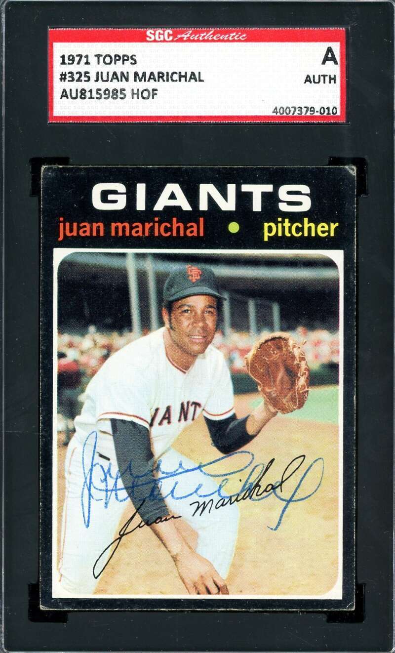 Juan Marichal SGC Coa Signed 1971 Topps Autograph Image 1