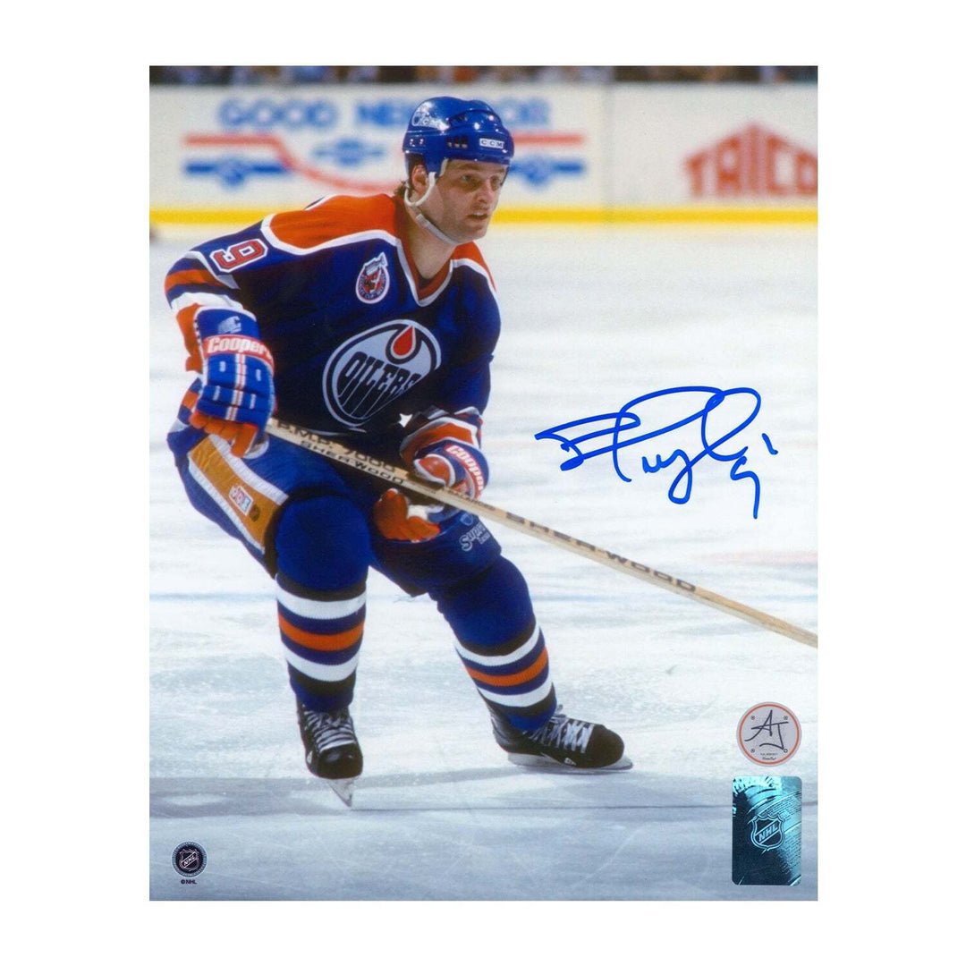 Shayne Corson Signed Edmonton Oilers Hockey 8x10 Photo Image 1