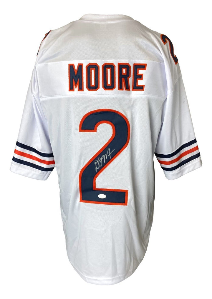 DJ Moore Chicago Signed White Football Jersey JSA ITP Image 1