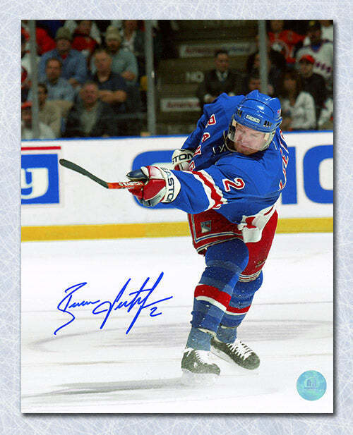 Brian Leetch New York Rangers Autographed Slapshot 8x10 Photo Image 1