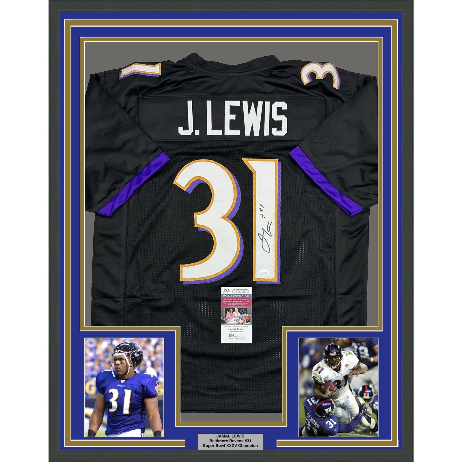 Jamal Lewis signed Jersey store