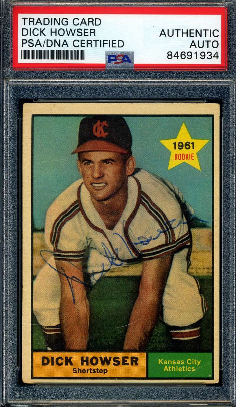 Dick Howser PSA DNA Signed 1961 Topps Rookie Autograph Image 1