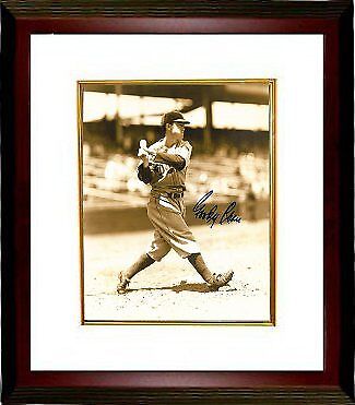 Goody Rosen signed Brooklyn Dodgers Vintage Sepia tone 8x10 Photo Custom Framed Image 1