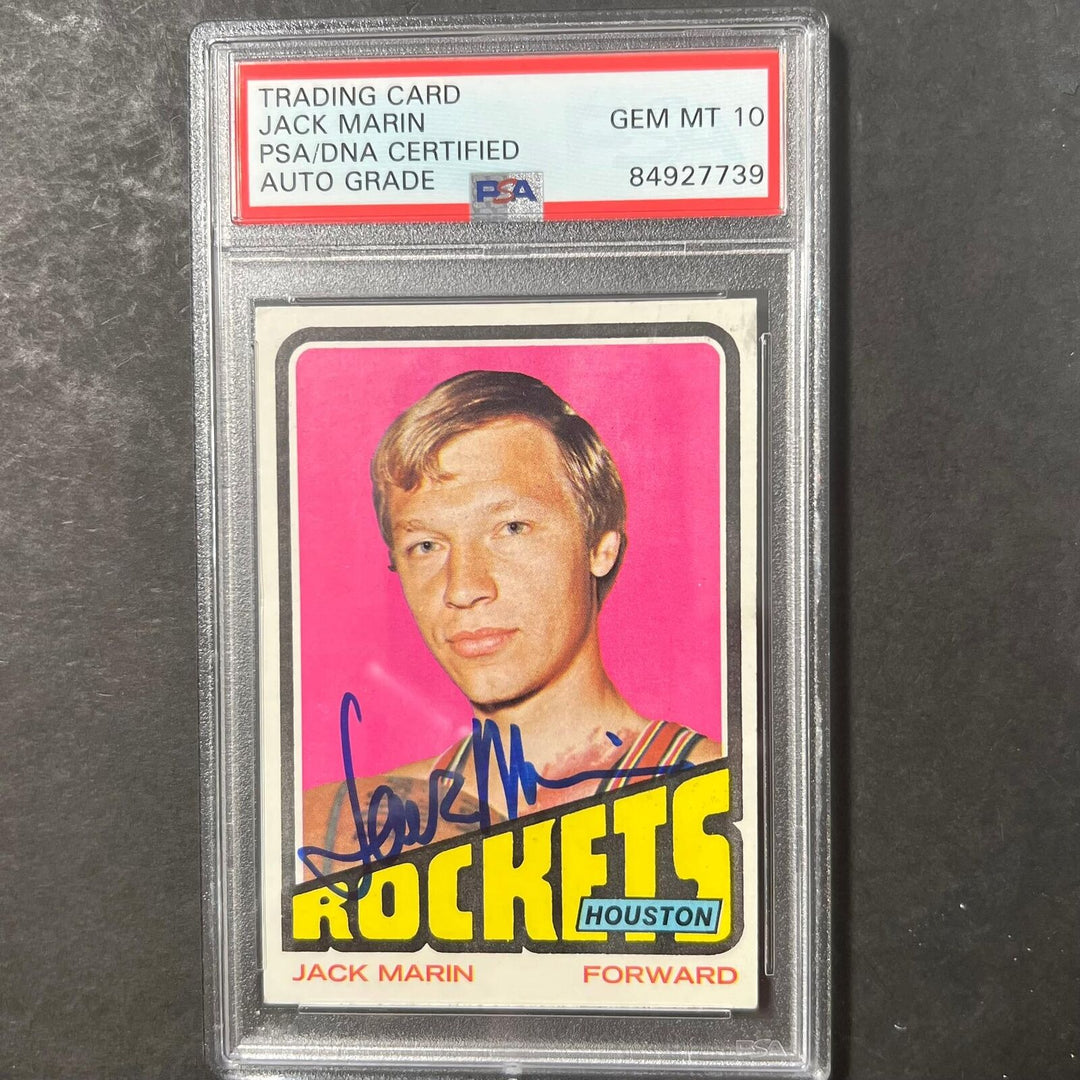 1972 Topps #70 Jack Marin Signed Card AUTO 10 PSA Slabbed Rockets Image 1