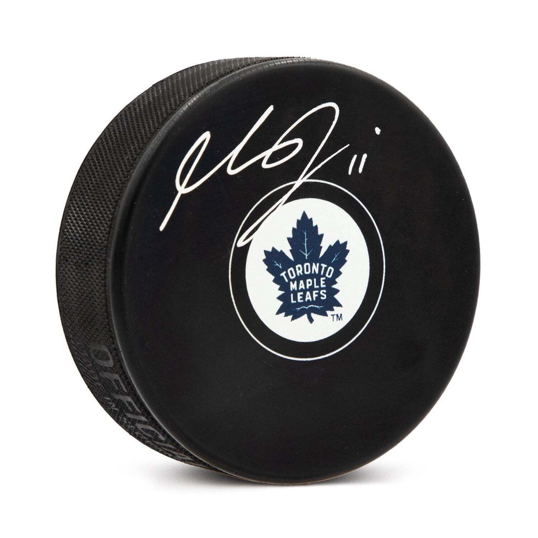 Max Domi Autographed Toronto Maple Leafs Hockey Puck Image 1