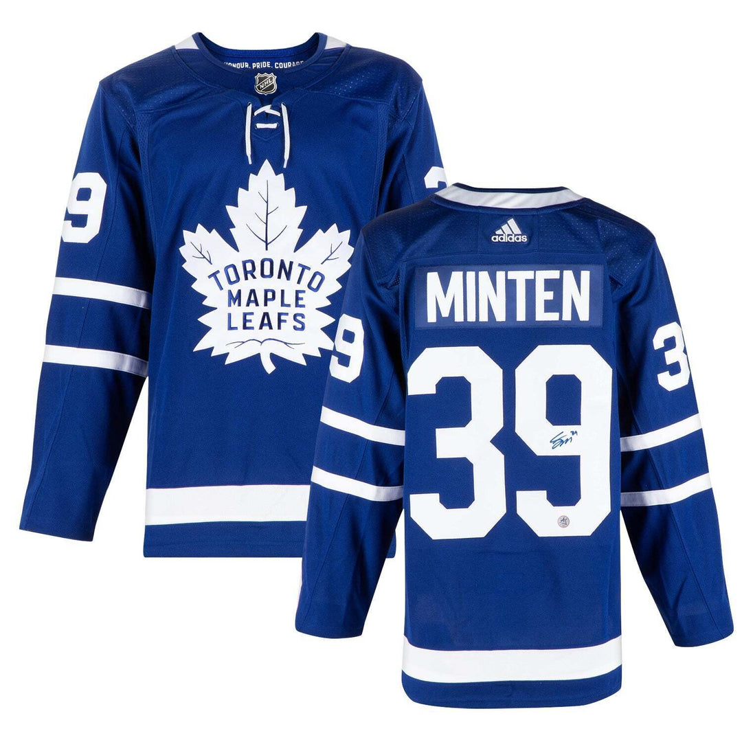 Fraser Minten Autographed Toronto Maple Leafs adidas Jersey Image 3