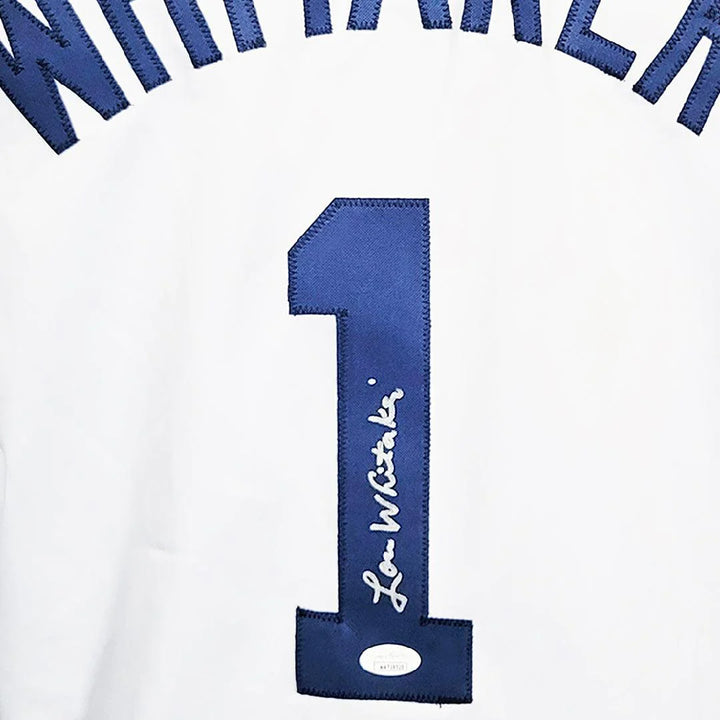 Lou Whitaker Signed Detroit White Baseball Jersey (JSA) Image 2