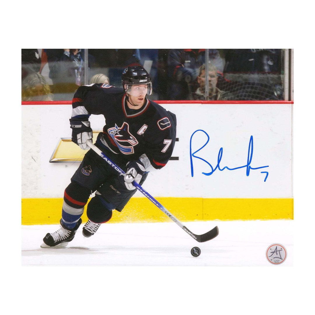 Brendan Morrison Autographed Vancouver Canucks Playmaker 8x10 Photo Image 1