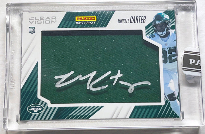 MICHAEL CARTER SIGNED PANINI INSTANT CLEAR VISION SWATCH ROOKIE AUTO CARD #CV29 Image 2