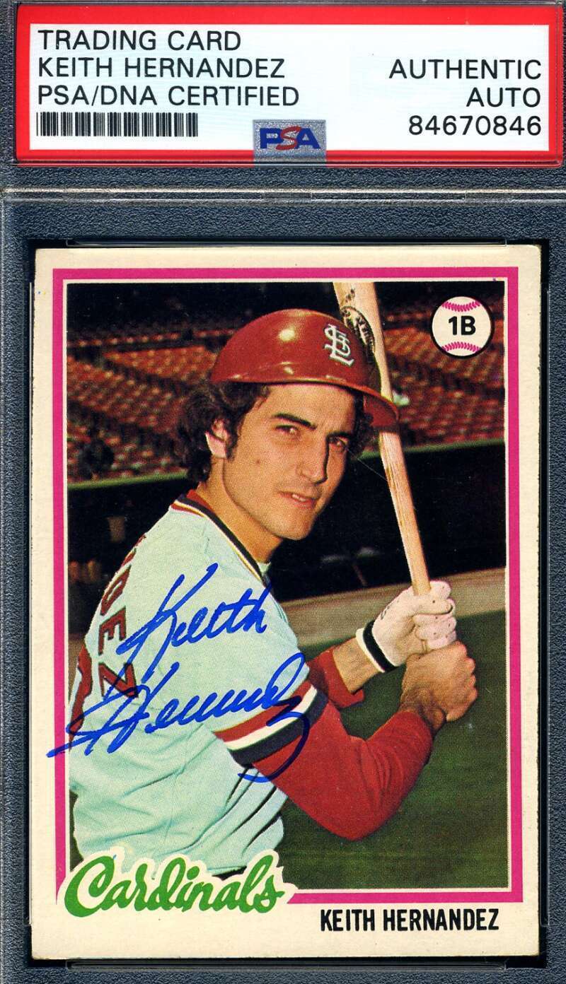 Keith Hernandez PSA DNA Signed 1978 Topps Autograph Image 1