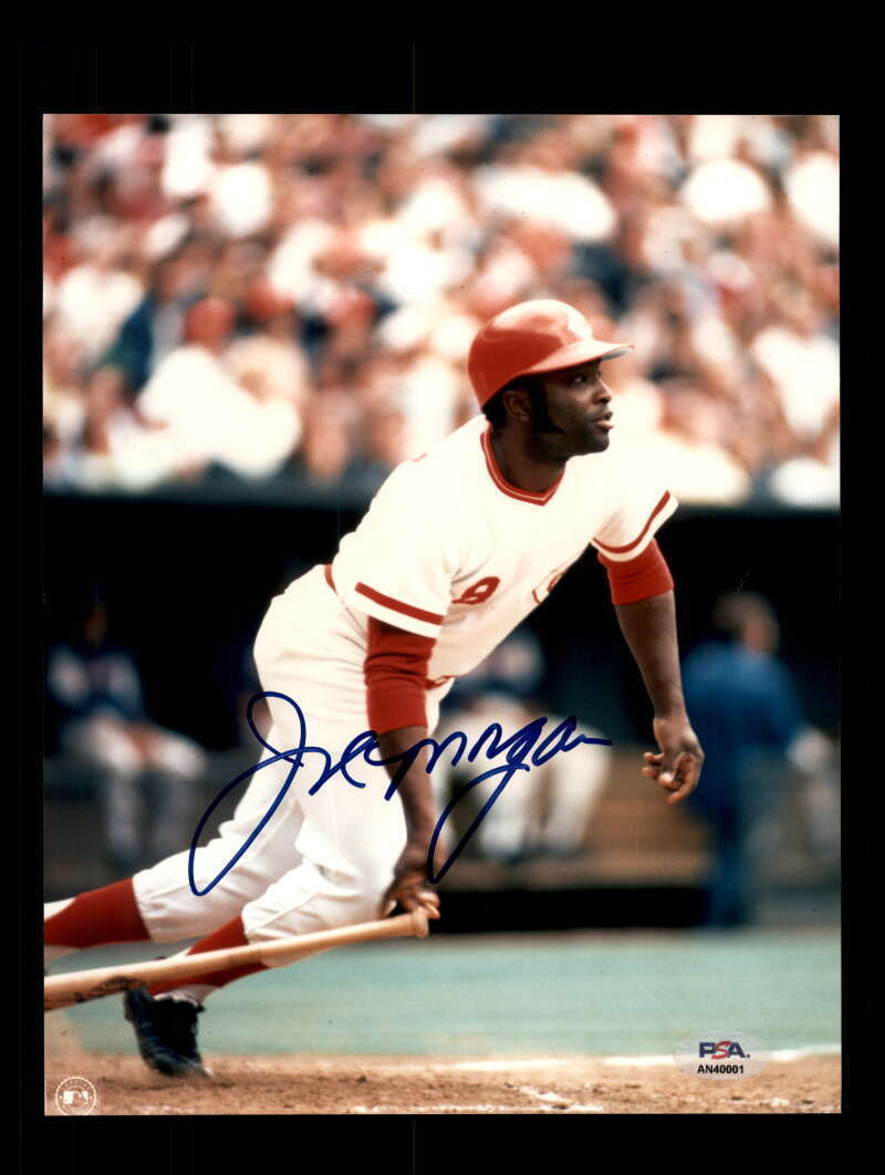 Joe Morgan PSA DNA Signed  8x10 Photo Autograph Reds Image 1