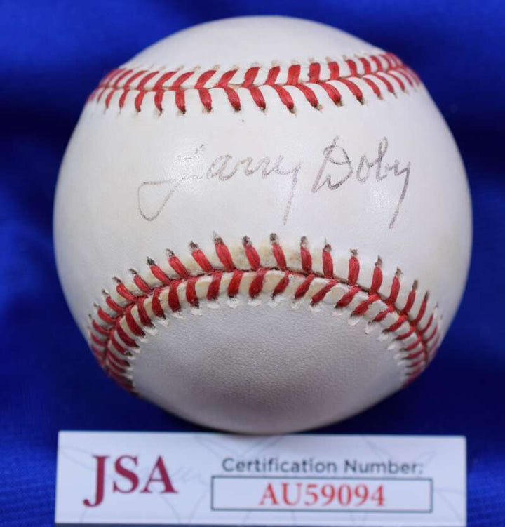 Larry Doby JSA COA Autograph American League Signed Baseball Image 1