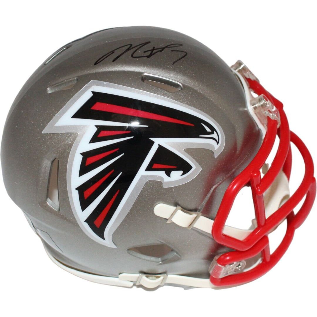 Michael Vick Autographed Atlanta Falcons Mini Helmet Flash Beckett 42229 Image 1