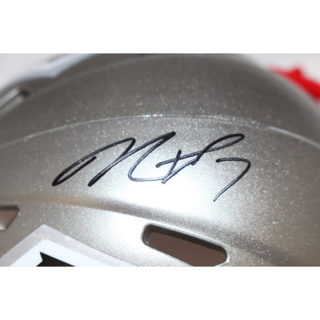 Michael Vick Autographed Atlanta Falcons Mini Helmet Flash Beckett 42229 Image 2