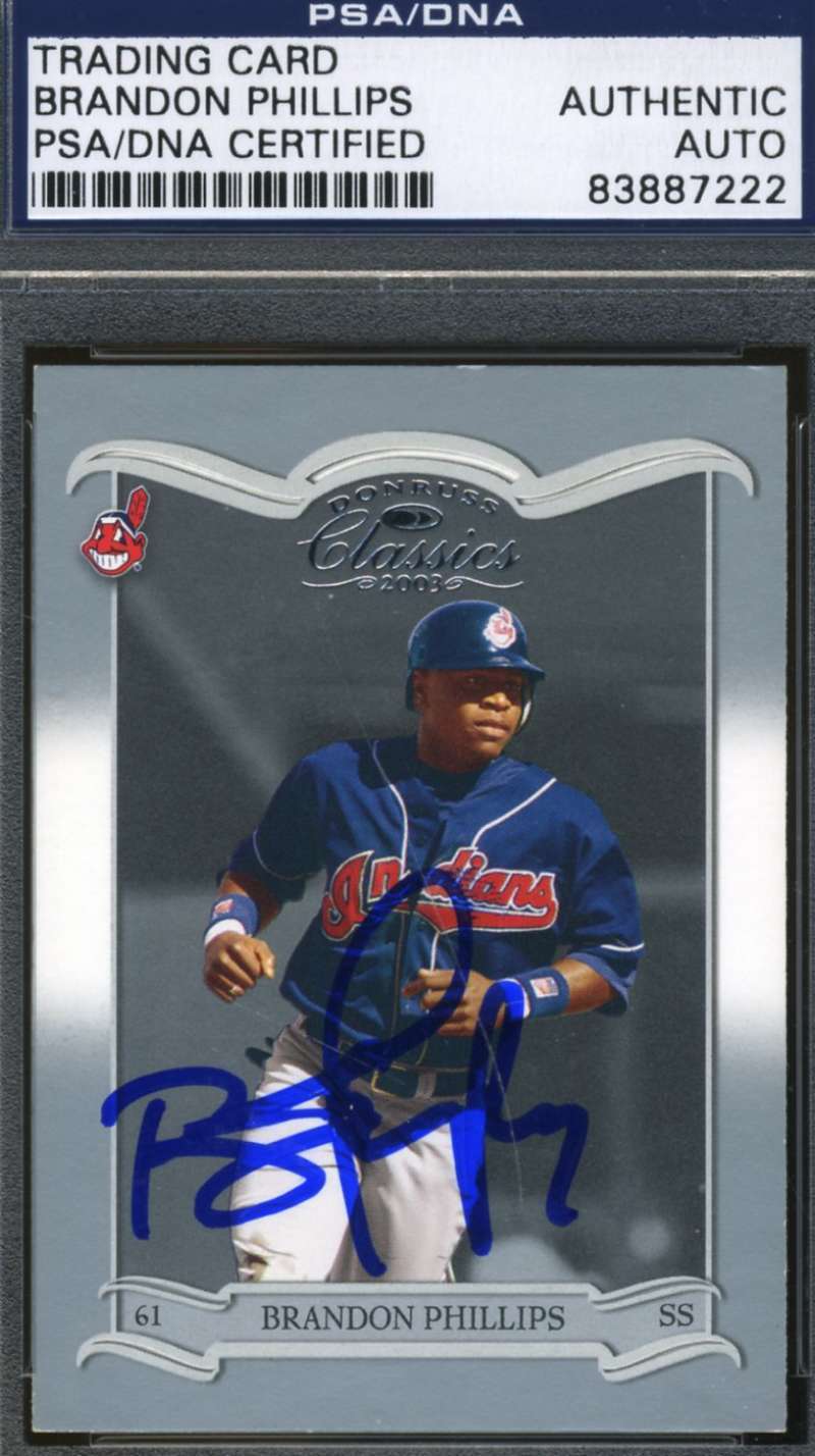 Brandon Phillips 2003 Bowman Psa/dna Signed Original Authentic Autograph Image 1