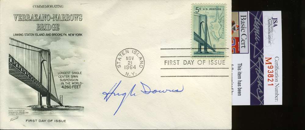 Hugh Downs Signed Jsa Certified Fdc First Day Cover Authenticated Autograph Image 1