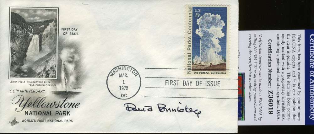 David Brinkley Signed Psa/dna Certified Certified Fdc First Day Cover Authentica Image 1