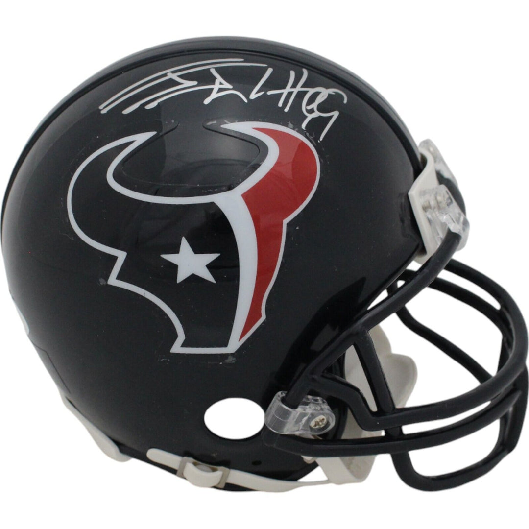 JJ Watt Autographed/Signed Houston Texans VSR4 Mini Helmet JSA 47951 Image 1