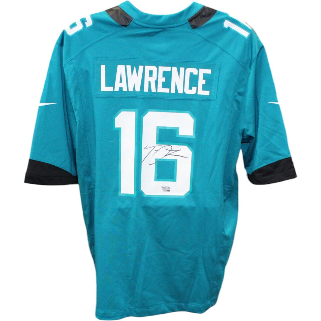 Trevor Lawrence Autographed Jacksonville Jaguars Nike XL Teal Jersey FAN 44060 Image 1