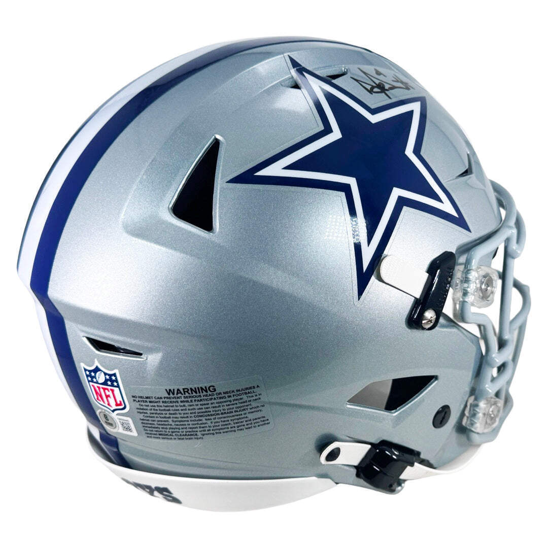 Dak Prescott Signed Dallas Cowboys Authentic SpeedFlex Full-Size Football Helmet Image 4