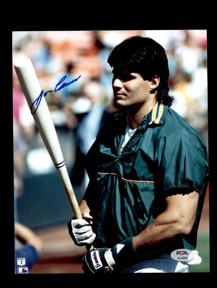 Jose Canseco PSA DNA Signed 8x10 Photo Autograph Athletics Image 1