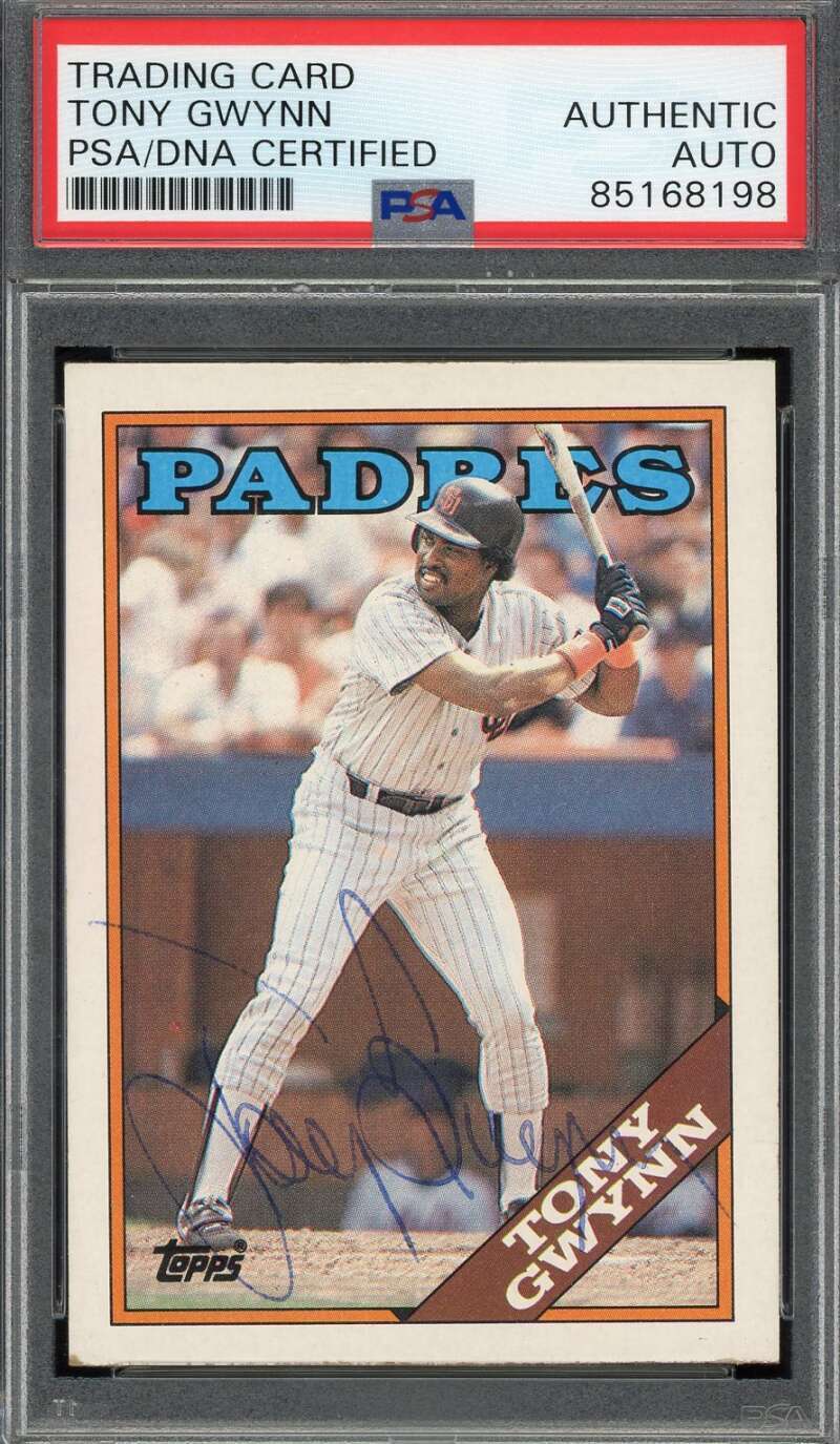 Tony Gwynn PSA DNA Signed 1988 Topps Autograph Image 1