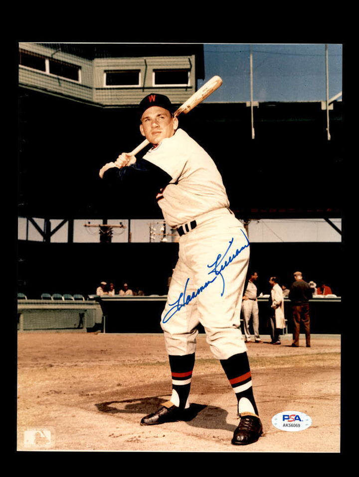 Harmon Killebrew PSA DNA Signed  8x10 Photo Autograph Senators Image 1