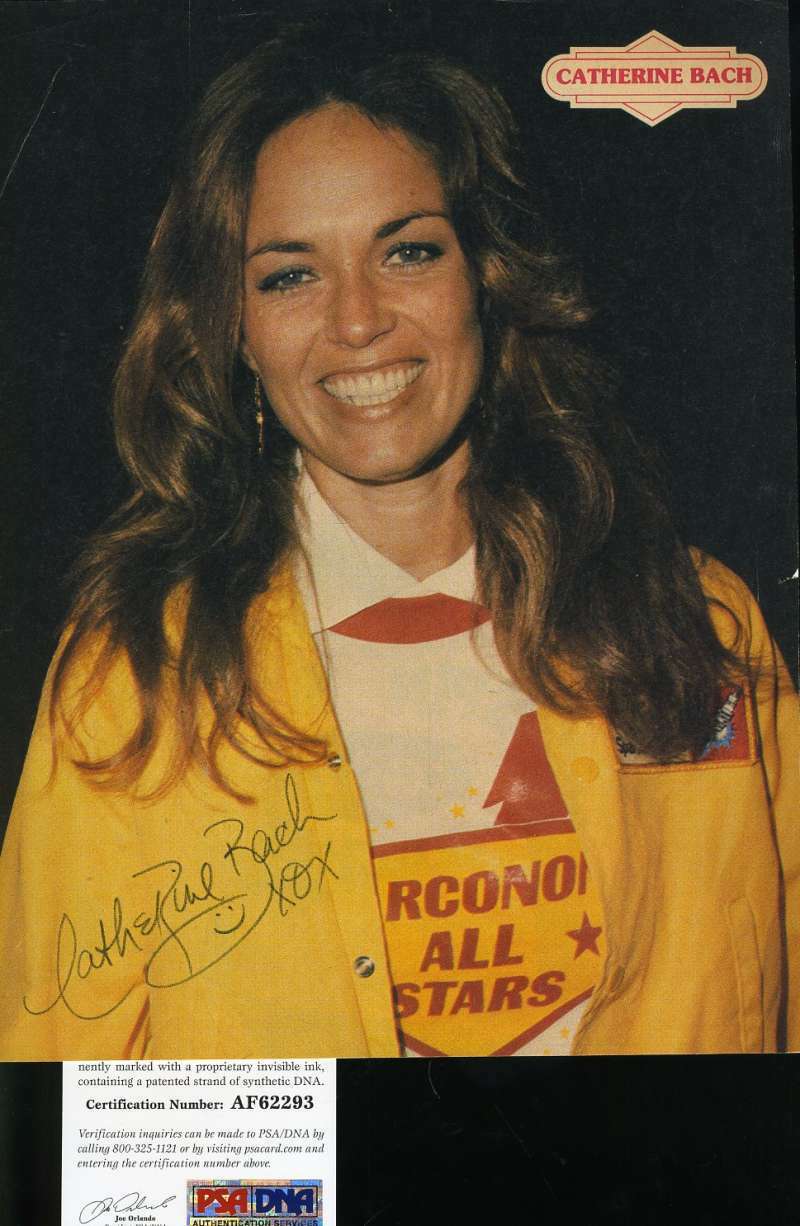 Catherine Bach Psa Dna Hand Signed 8x10 Photo Autograph Image 1