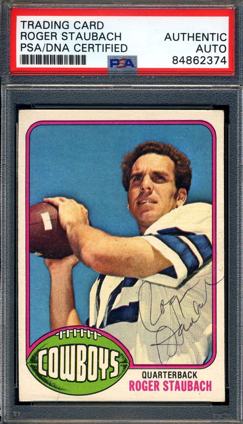 Roger Staubach PSA DNA Signed 1976 Topps Autographed Image 1