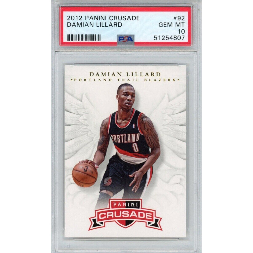 Graded 2012-13 Panini Crusdae DAMIAN LILLARD #92 Rookie Basketball Card PSA 10 Image 1