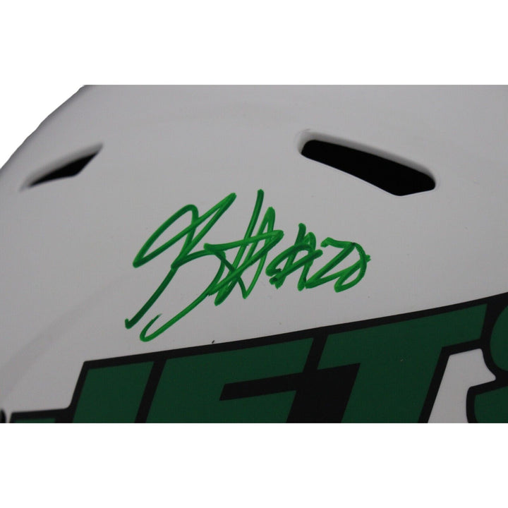 Breece Hall Autographed/Signed New York Jets Lunar F/S Helmet FAN 45776 Image 2