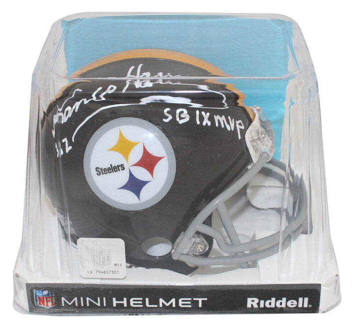 Franco Harris Signed Pittsburgh Steelers VSR4 63-76 Mini Helmet SB MVP BAS 39668 Image 4