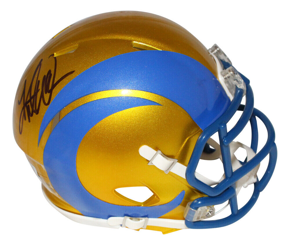 Kurt Warner Autographed/Signed St. Louis Rams Flash Spd Mini BAS 40371 Image 1