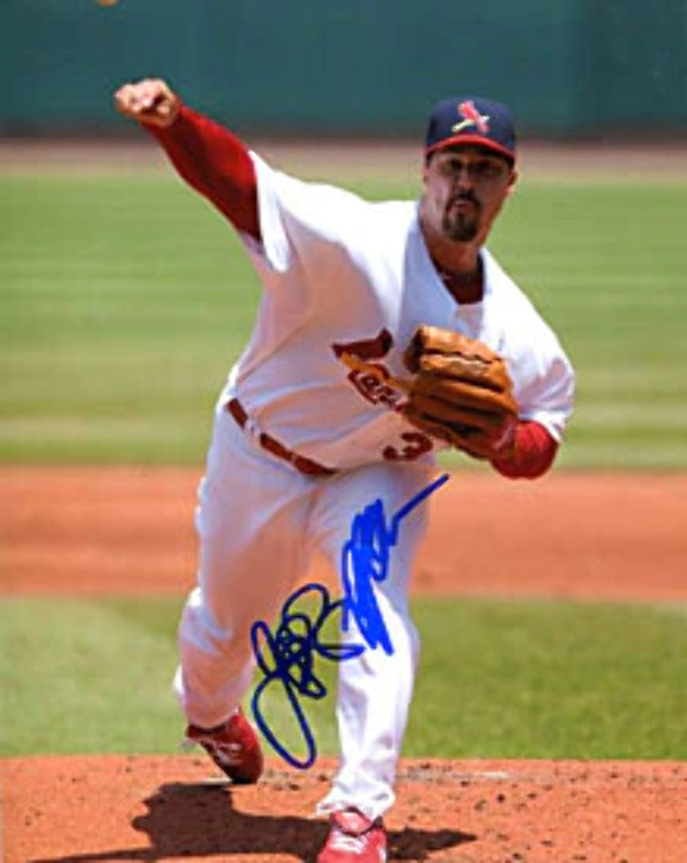 Jeff Suppan Autographed / Signed Pitching 8x10 Photo Image 1