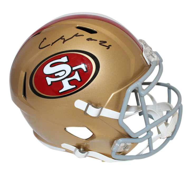 Elijah Mitchell Autographed San Francisco 49ers Speed F/S Helmet Beckett 39843 Image 1