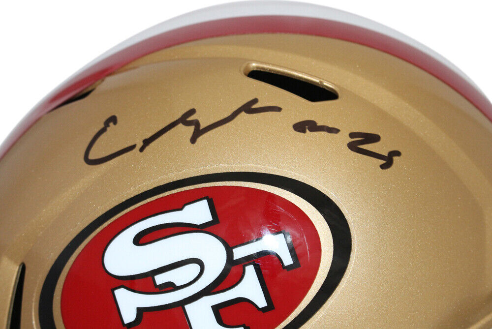 Elijah Mitchell Autographed San Francisco 49ers Speed F/S Helmet Beckett 39843 Image 2